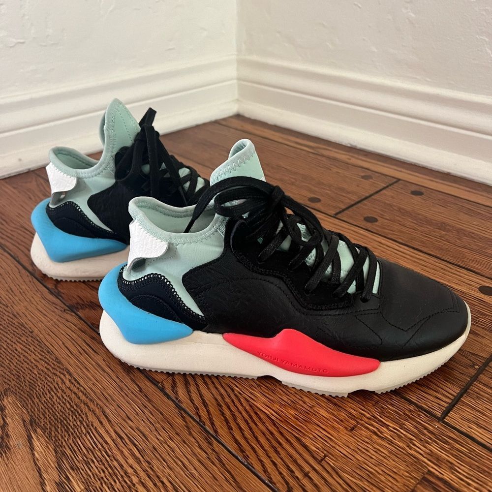 Y-3 Kaiwa Sneakers Leather Neoprene Shoes M7/W9 Rare Sold Out
